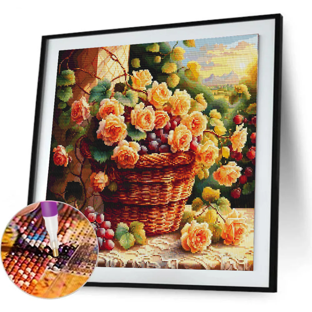 Flower Diamond Painting Kit Fu - đánh giá và giá Photo Mosaic Print