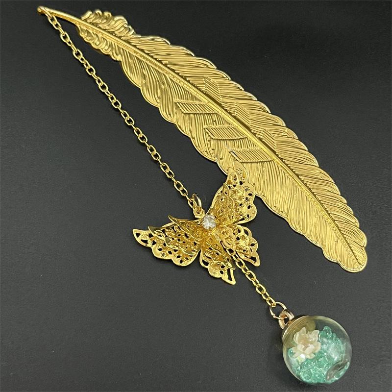 1PC Metal Bookmark Creative Im - đánh giá và giá Dried Flower Bookmark