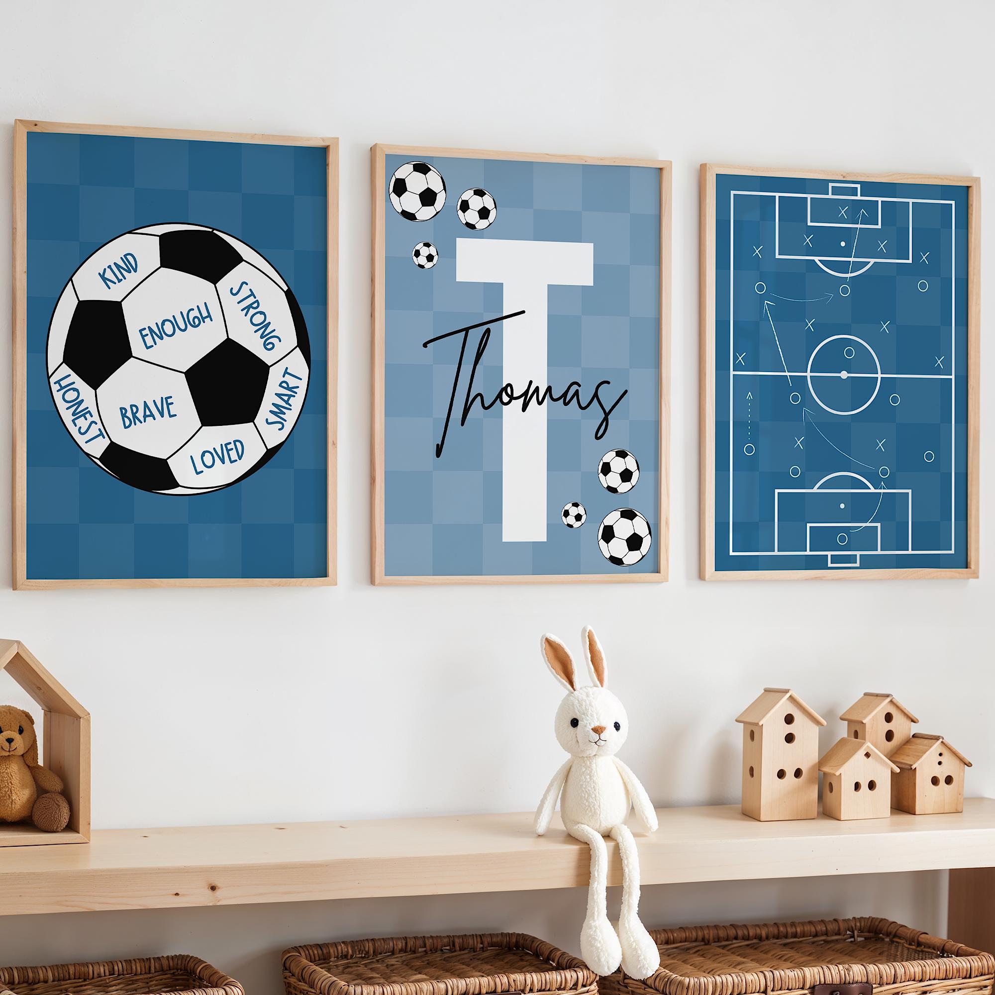 Custom Soccer Wall Art Set Aff - đánh giá và giá Personalized Name Box