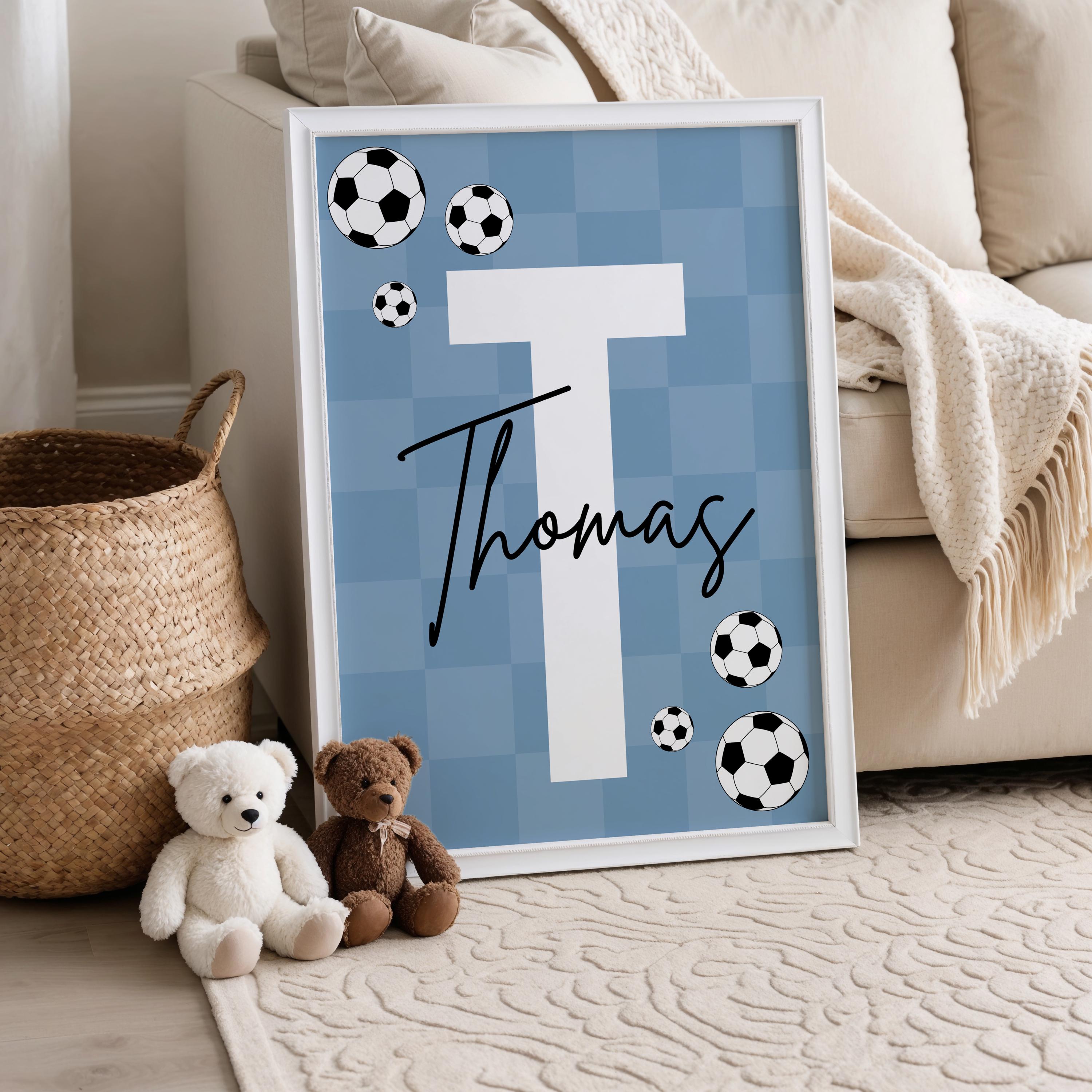 Custom Soccer Wall Art Set Aff - đánh giá và giá Personalized Name Box