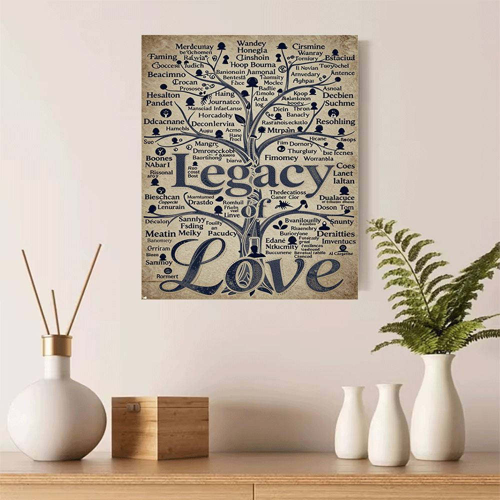 1PC-Unframed Canvas poster wal - đánh giá và giá Family Tree Print