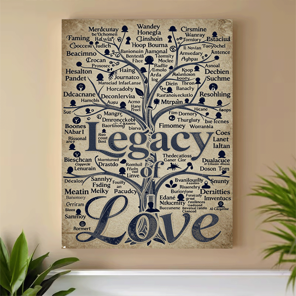 1PC-Unframed Canvas poster wal - đánh giá và giá Family Tree Print