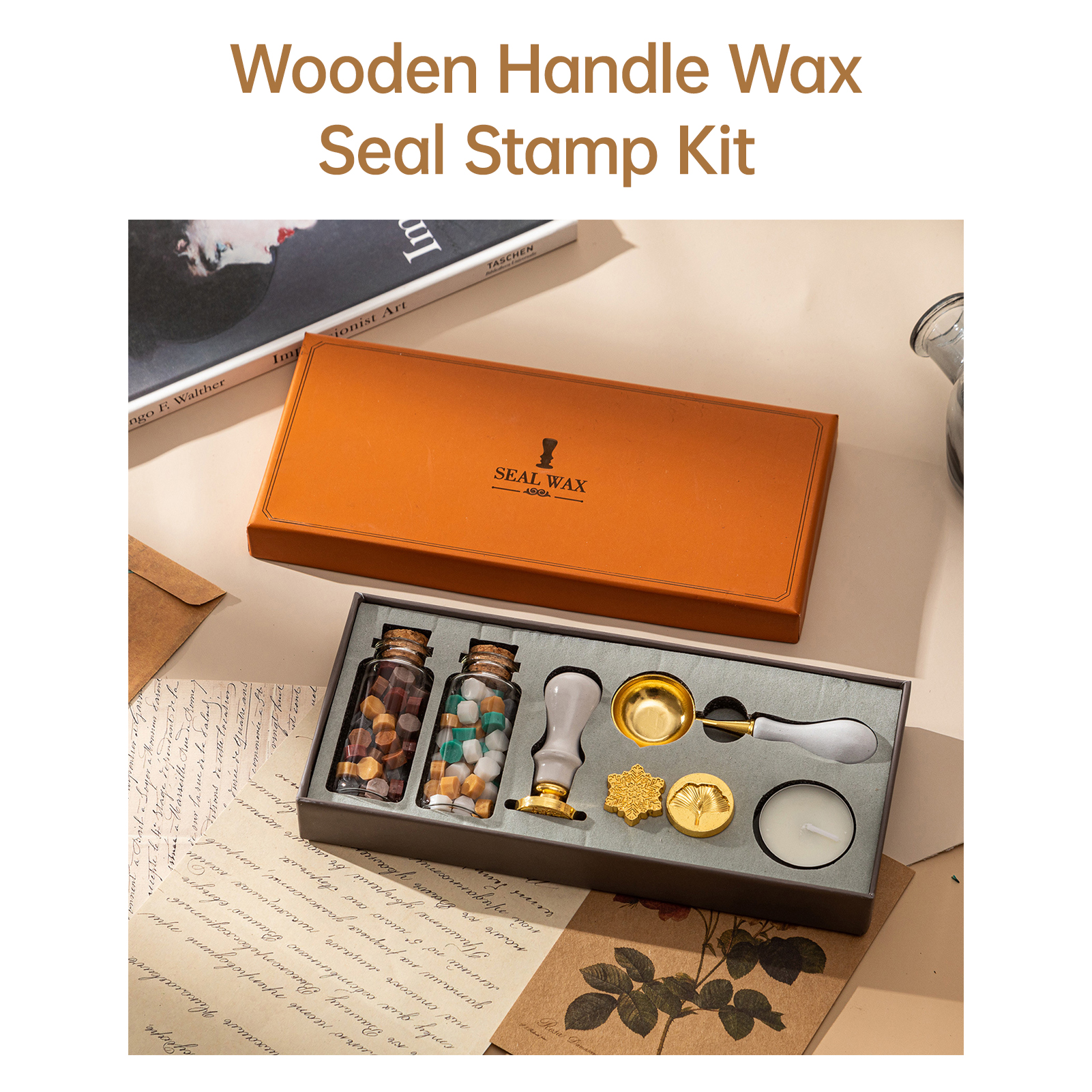 【HOT】Wax Seal Stamp Kit with 3 - đánh giá và giá Wax Seal Letter Kit
