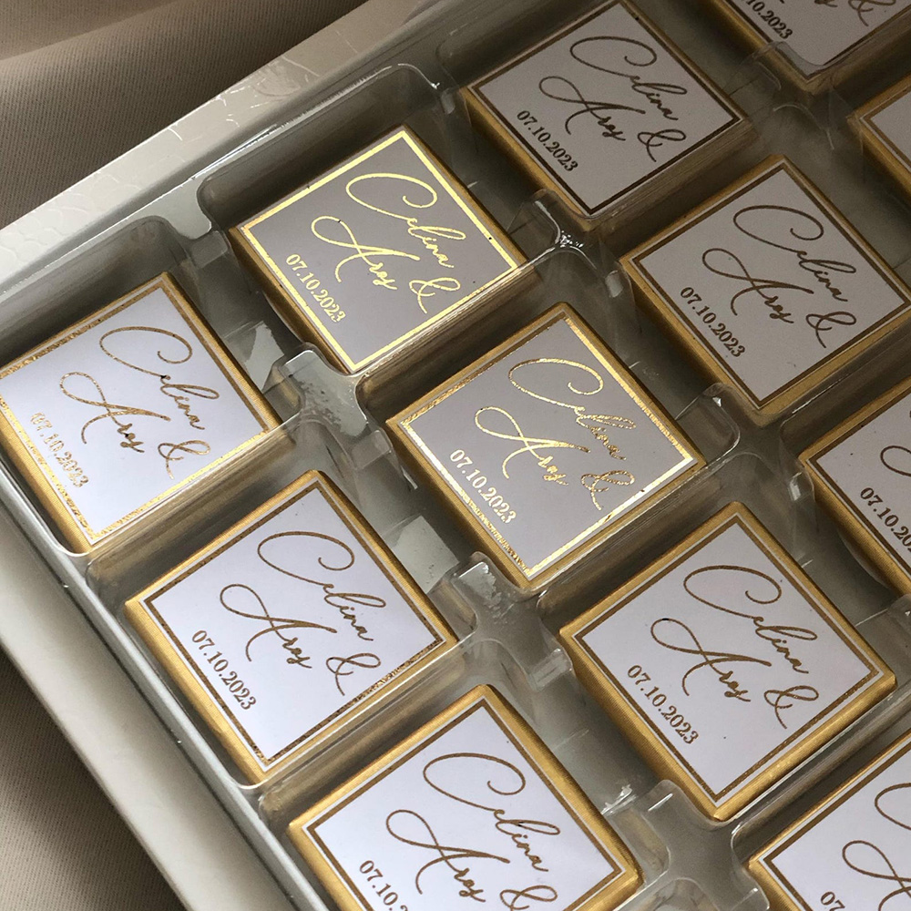 50pcs Wedding Chocolate Packin - đánh giá và giá Personalised Candle Label