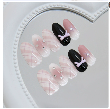 10pcs/bag Press On Nails Bowkn - đánh giá và giá Pressed Flower Art