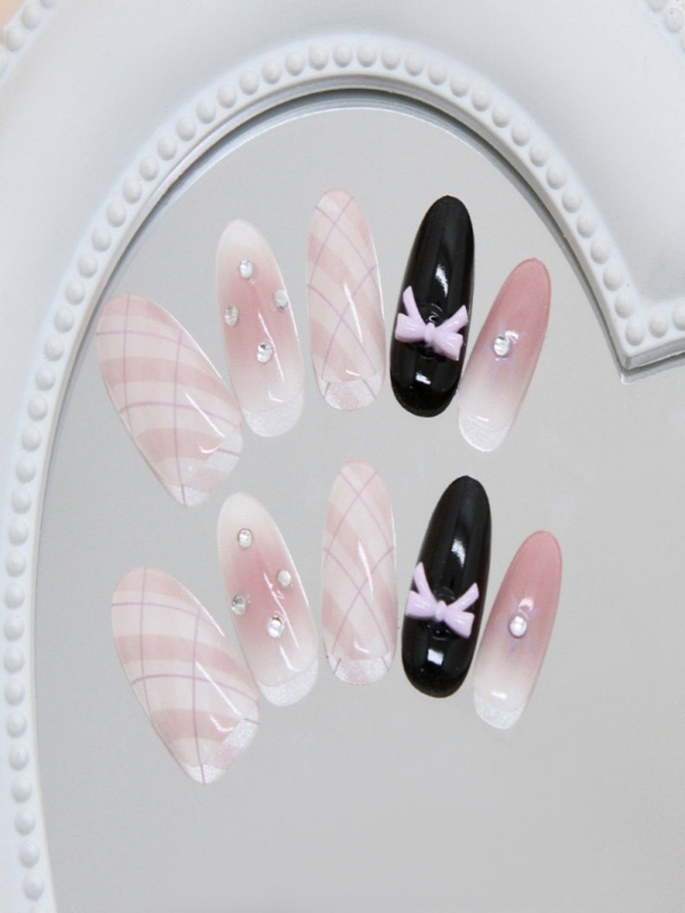 10pcs/bag Press On Nails Bowkn - đánh giá và giá Pressed Flower Art