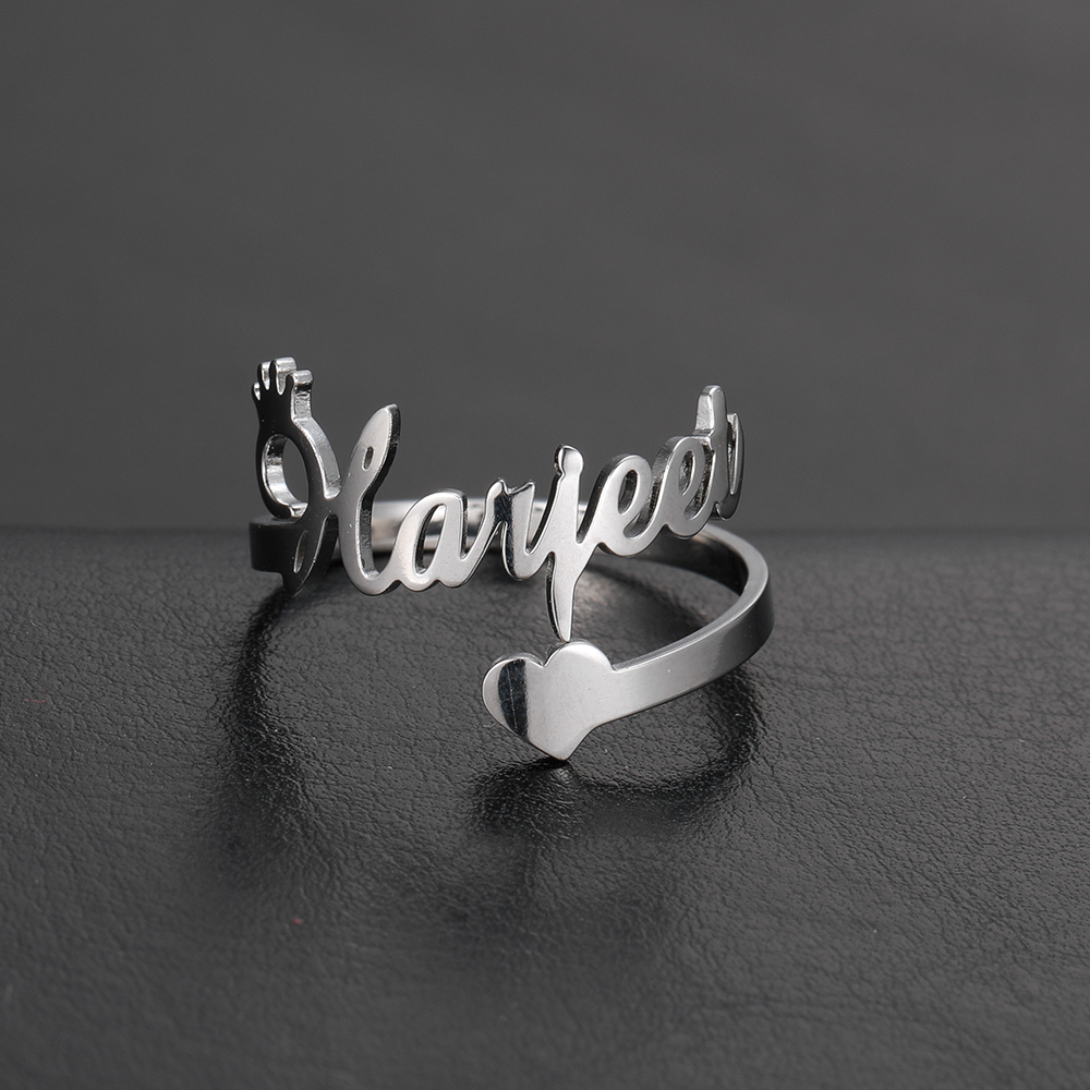 Custom Double Name Rings for W - đánh giá và giá Initial Ring Custom