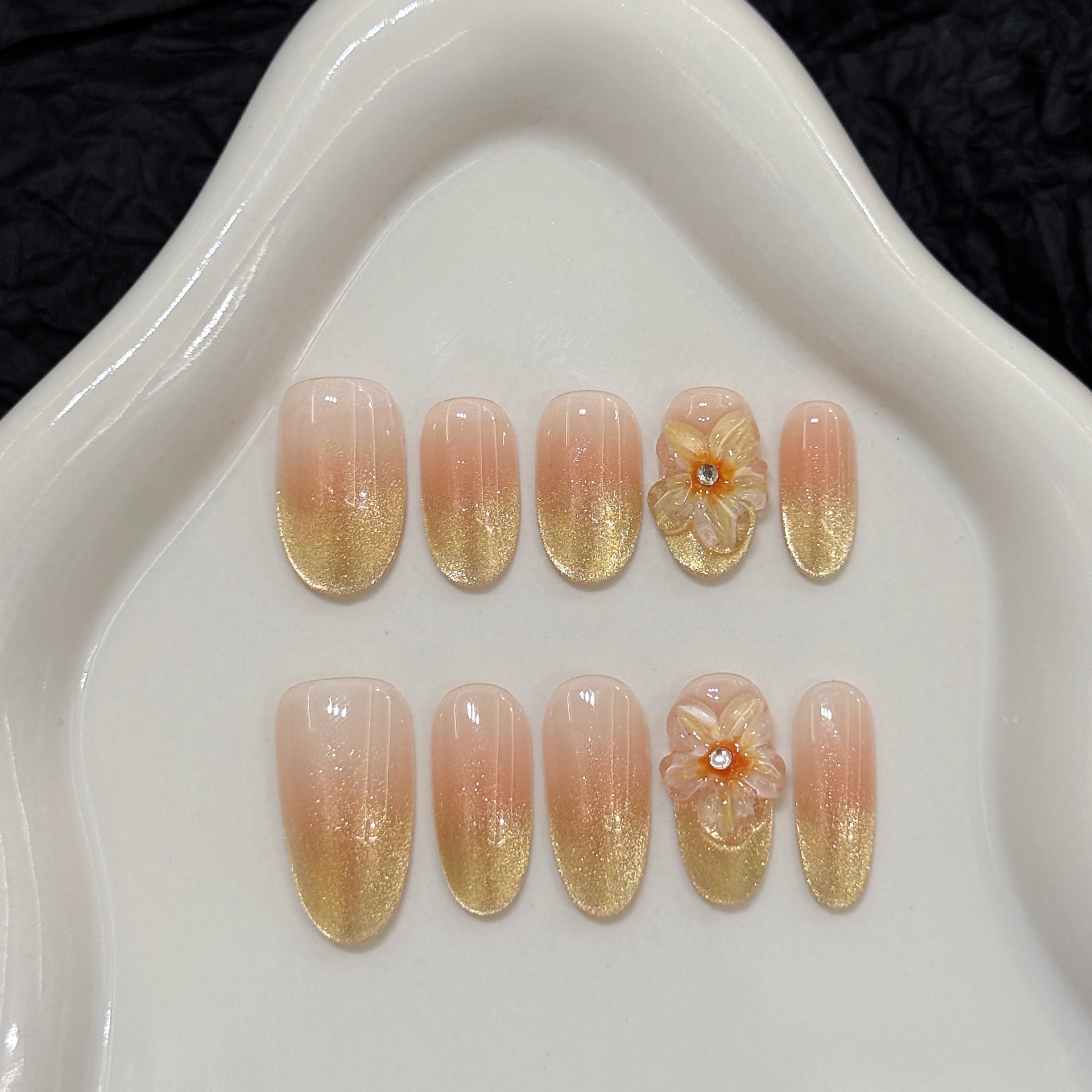 10pcs Handmade Press on Nails  - đánh giá và giá Pressed Flower Art
