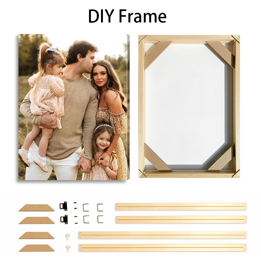 1 Pc Customized Photos on Canv - đánh giá và giá Engraved Wood Frame