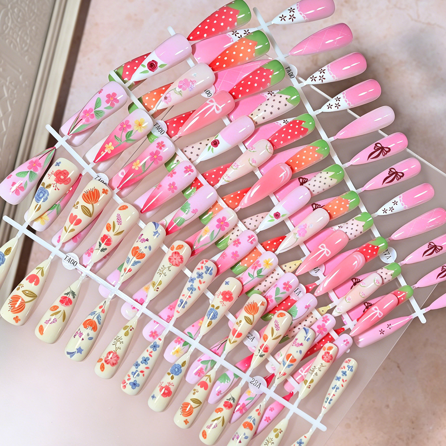 120Pcs Long Almond Press On Na - đánh giá và giá Pressed Flower Art