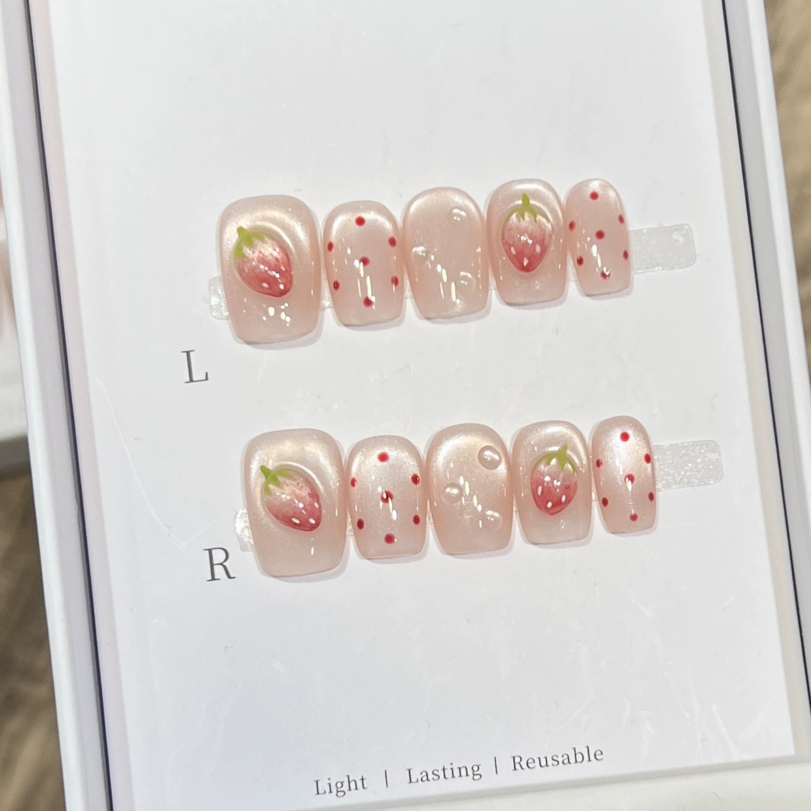 10PCS Short Square Fake Nails  - đánh giá và giá Pressed Flower Art