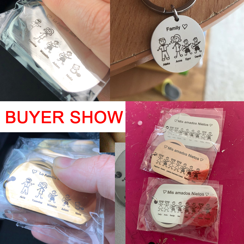 Family Personalized Keychain C - đánh giá và giá Initial Ring Custom