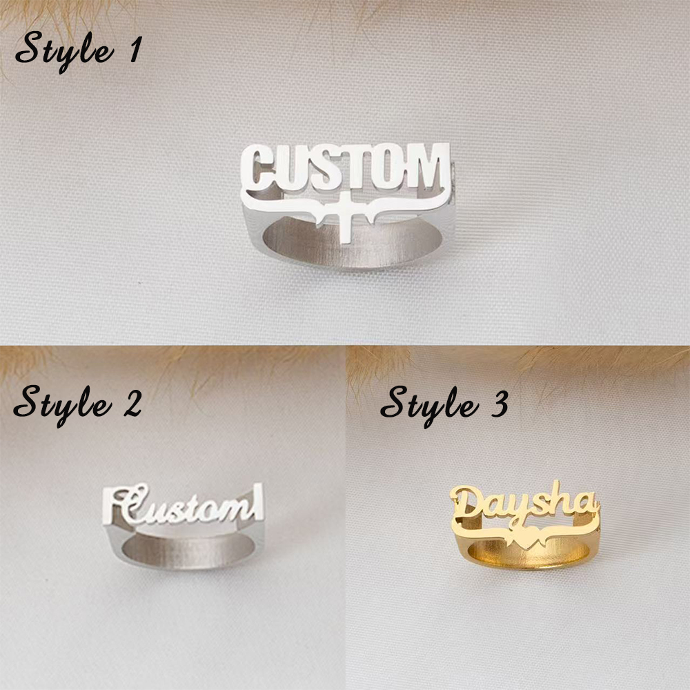 Customized Name Rings, Persona - đánh giá và giá Initial Ring Custom
