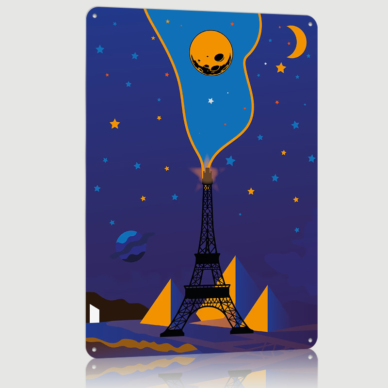 Eiffel Tower Night Sky Poster  - đánh giá và giá Custom Night Sky