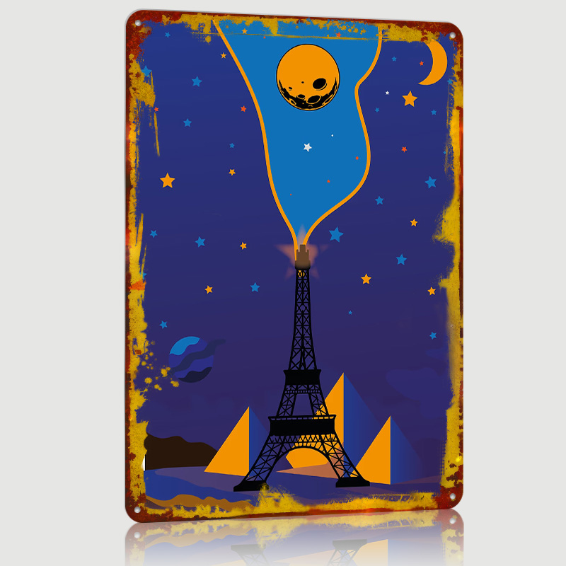 Eiffel Tower Night Sky Poster  - đánh giá và giá Custom Night Sky