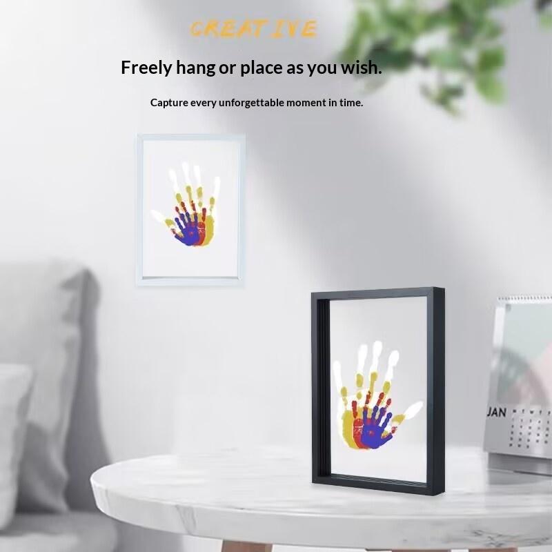 1 Set Family Handprint Photo F - đánh giá và giá Engraved Wood Frame