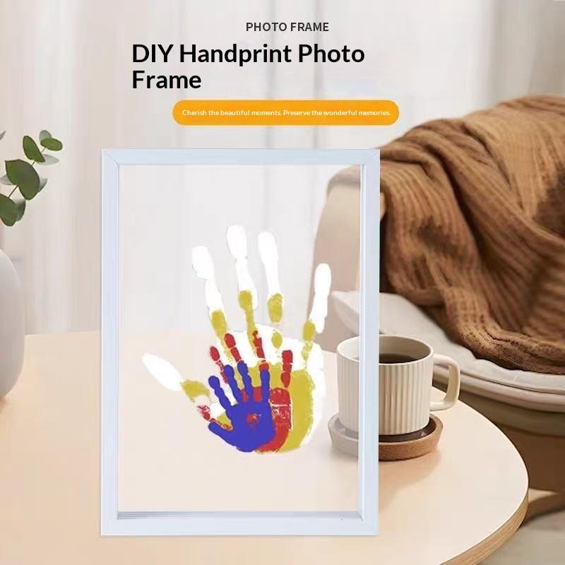 1 Set Family Handprint Photo F - đánh giá và giá Engraved Wood Frame