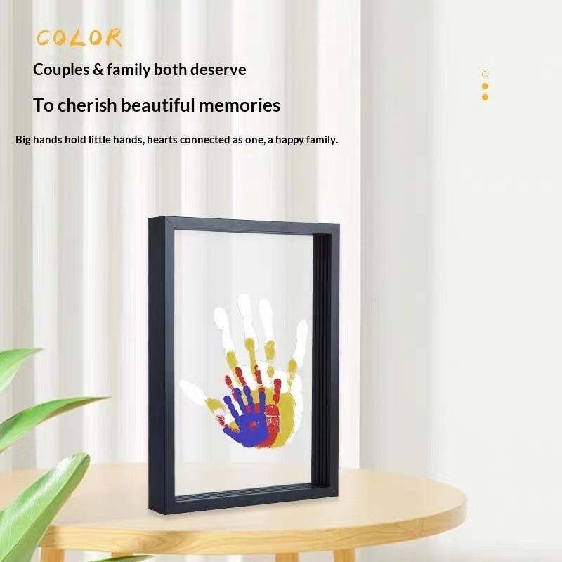 1 Set Family Handprint Photo F - đánh giá và giá Engraved Wood Frame